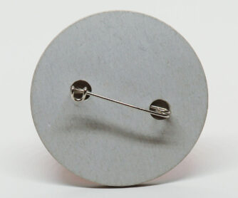 Ökobutton aus Pappe mit Nadel