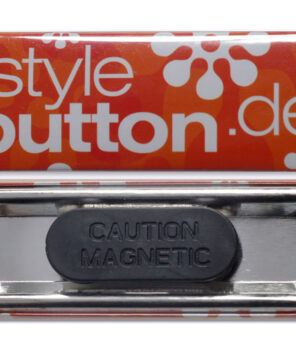 rechteckiger Button 70x25 mm mit Kleidungmagnet