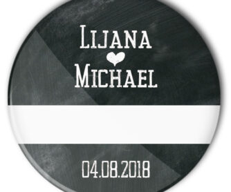 Hochzeit Anstecker 36 Kreide Tafel zum Beschriften mit Name und Datum