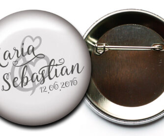 Lovely Wedding personalisierte Hochzeits-Anstecker mit Sicherheitsnadel