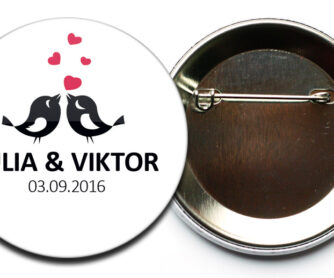 Alternative view of Hochzeit-Button Modell #48 Vögelchen
