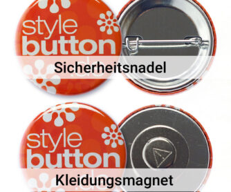 Befestigung Hochzeitbuttons 37 mm