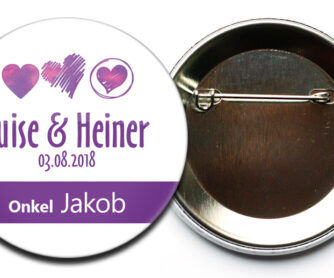 Alternative view of Hochzeit-Button Modell #42 Herzvariationen