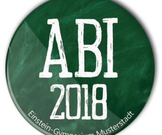 Abitur Abschluss Matura Button: individualisierter Anstecker Gymnasium