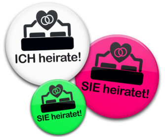 Ich heirate und Sie heiratet Buttons für den Junggesellenabschied Frauen/Damen
