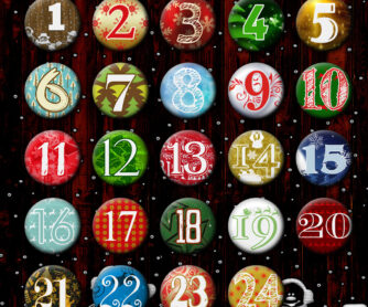 Adventskalenderbuttons Set 1