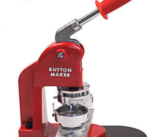 rote Buttonmaschine von stylebutton für 56 mm Ansteckbuttons