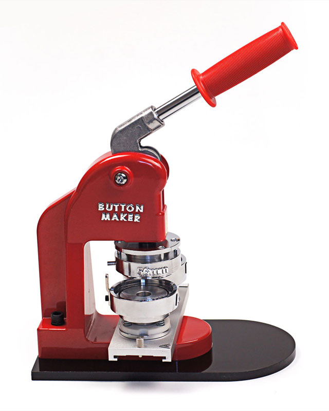 rote Buttonmaschine von stylebutton für 56 mm Ansteckbuttons