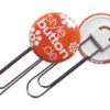 Button 25 mm mit Clip / Spangenclip / Büroklammer