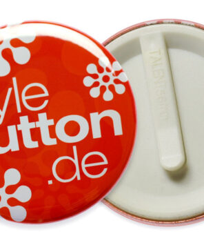 56mm-Button mit Clip / Spange aus Kunststoff