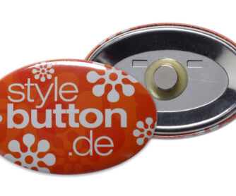 ovaler Button mit Supermagnet