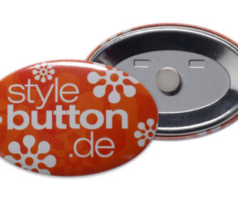 ovaler Button mit Supermagnet abnehmbar
