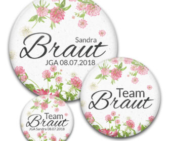sommerlich leicht: das JGA-Motiv #28 Sommerklee von stylebutton.de gibt es in drei Größen