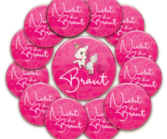 Set 13 Stück Einhorn-Buttons in verschiedenen Größen