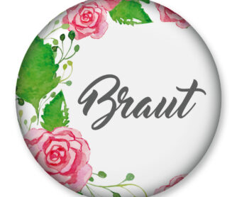 Brautbutton von JGA-Design 32 in 76 mm Größe