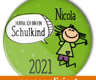 Personalisierung Button zur Einschulung Mädchen