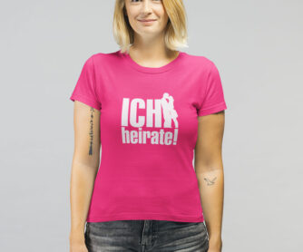pinkfarbenes Shirt ich heirate T71