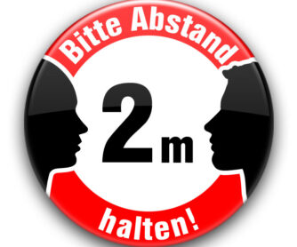 Bitte Abstand halten Button: Social Distance