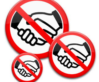 No-Handshake-Buttons in 3 Größen