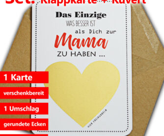 Rubbelkarte inkl. Umschlag, wenn Du Deiner Mama mitteilen möchtest, dass sie Oma wird.