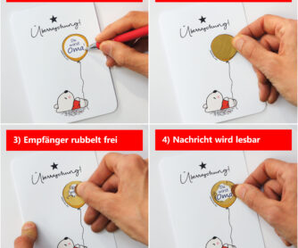 DIY-Rubbelkarte Bär mit Luftballon – Bild 3