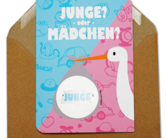 Rubbelkarte JM3 Storch Junge oder Mädchen
