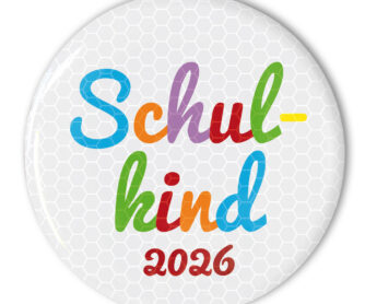 reflektierender Button Schulkind 2026 für den Schulanfang
