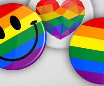 LGBT+ Regenbogen Buttons