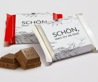 Dusty Flower Schokowrapper Werbebanderole Ritter Sport Mini