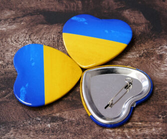 Ukraine Buttons blau gelb