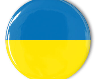 Ukraine Button blau gelb