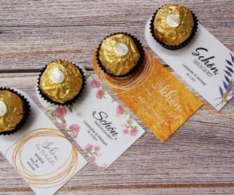 4 Modelle Pralinenkarten als DIY Gastgeschenk als