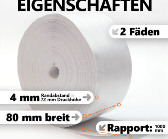 Nassklebeband fadenverstärkt 80 mm Eigenschaften