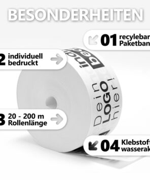 Nassklebeband / Nassklebestreifen Besonderheiten