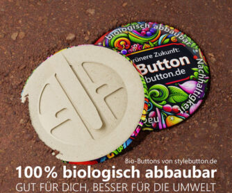 100% biologisch abbaubarer Werbeartikel: Bio-Buttons