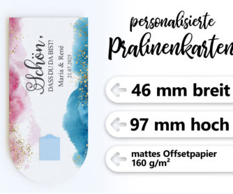 Produktdetails DIY Pralinenkarte Blue Pink