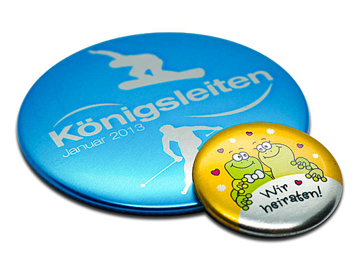 Buttons in der Druckqualität