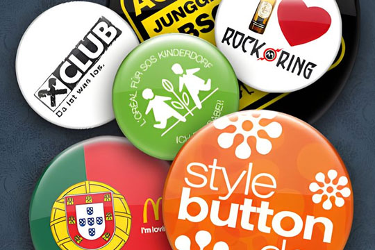 Buttons als Werbeartikel für Agenturen und Unternehmen