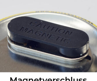 Magnetverschluss / Kleidungsmagnet (Doppelmagnet) an einem 56 mm Button