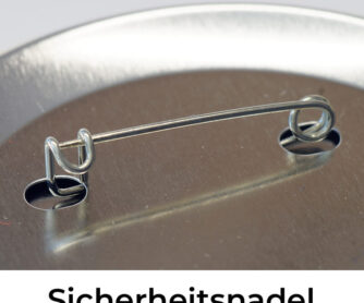 Sicherheitsnadel eines 76-mm Button
