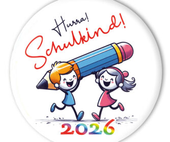 Hurra Schulkind Button 13